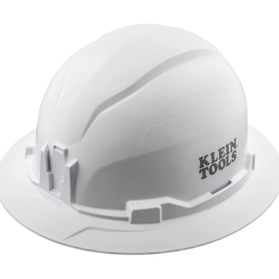 Klein Class E Type 1 Hard Hat, Non-Vented Full Brim Style - White 60400