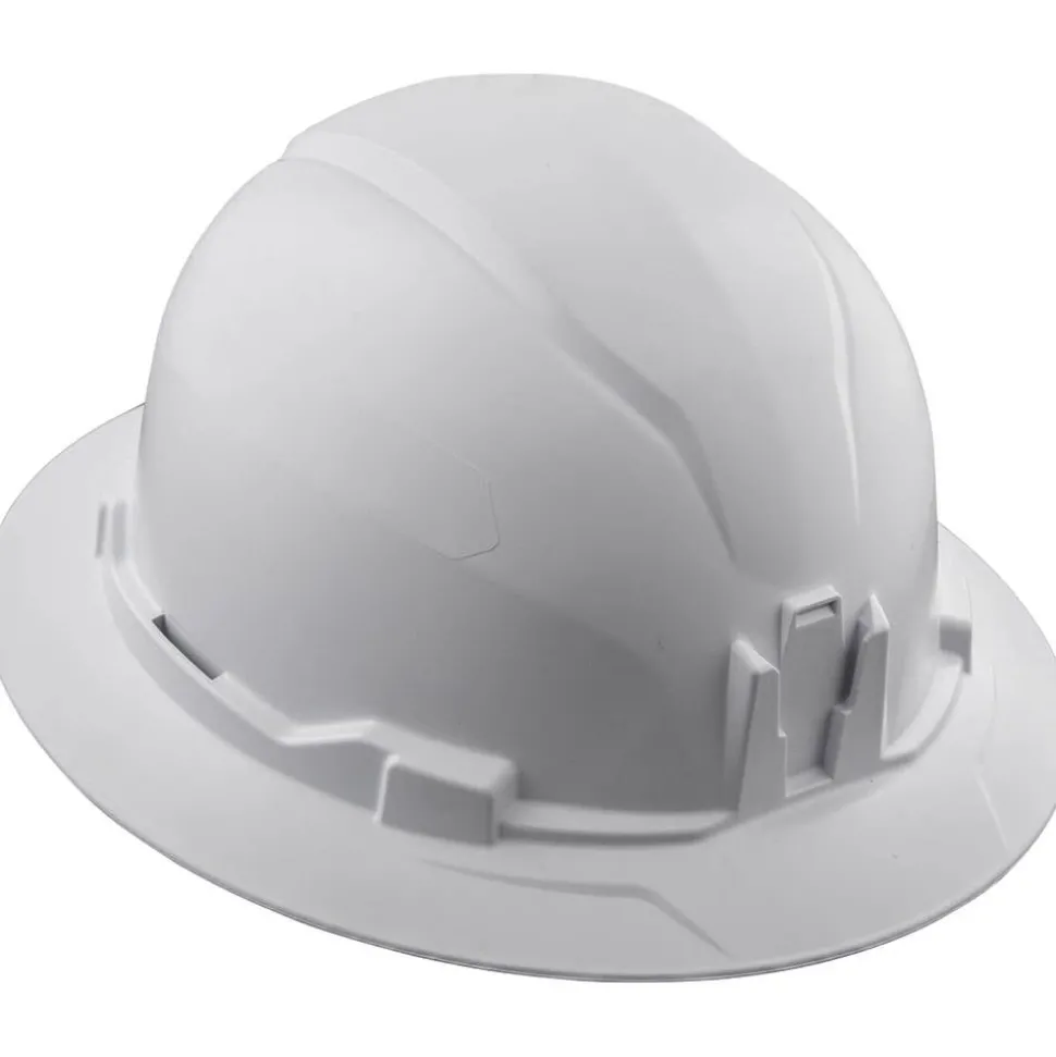 Klein Class E Type 1 Hard Hat, Non-Vented Full Brim Style - White 60400