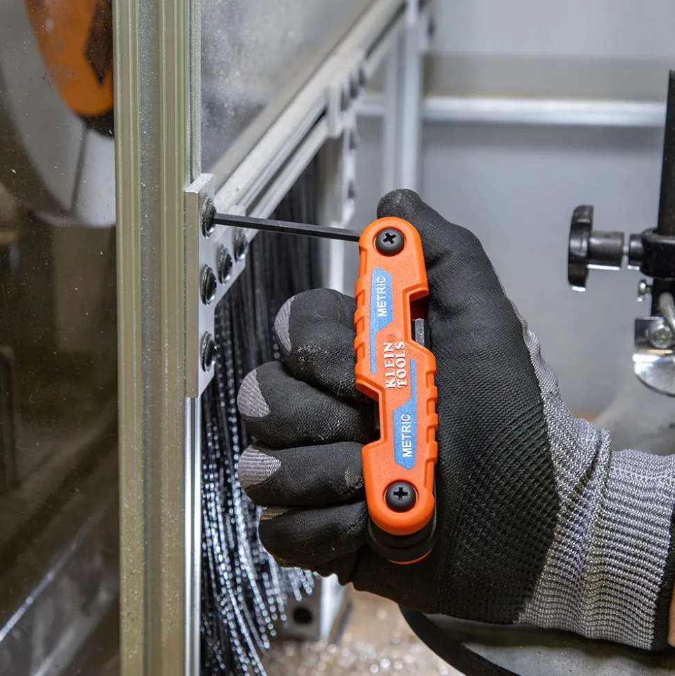 Klein Compact Folding Hex Key Set, SAE and Metric 70542