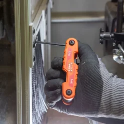 Klein Compact Folding Hex Key Set, SAE and Metric 70542