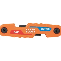 Klein Compact Folding Hex Key Set, 25-Key, SAE, Metric, TORX Sizes, 3-Piece 70543