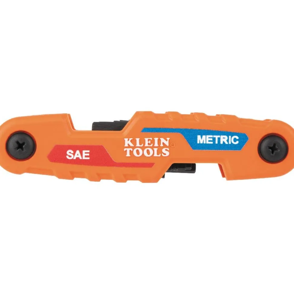 Klein Compact Folding Hex Key Set, 25-Key, SAE, Metric, TORX Sizes, 3-Piece 70543