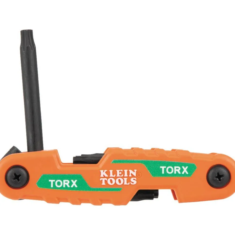 Klein Compact Folding Hex Key Set, 25-Key, SAE, Metric, TORX Sizes, 3-Piece 70543