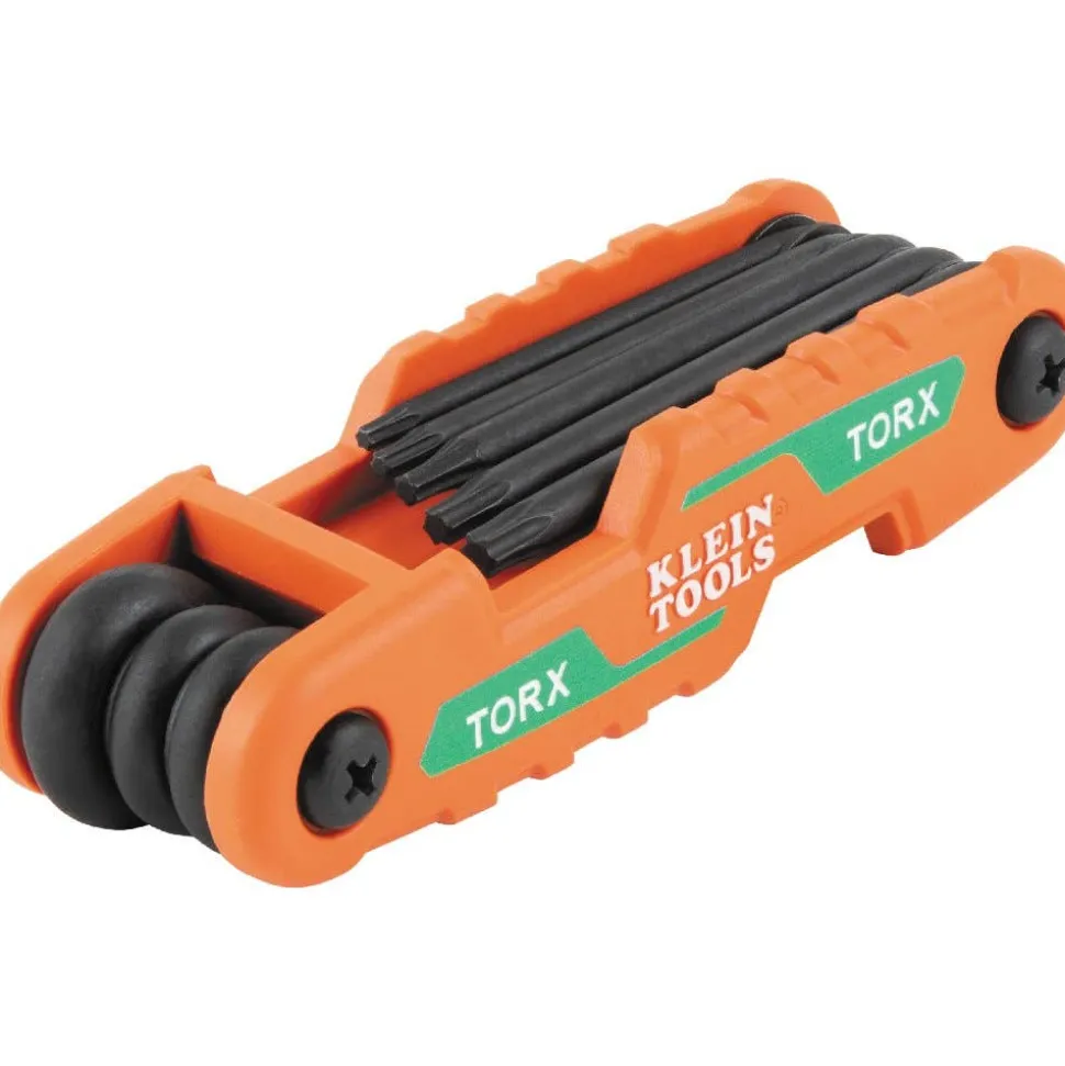 Klein Compact Folding Hex Key Set, 25-Key, SAE, Metric, TORX Sizes, 3-Piece 70543
