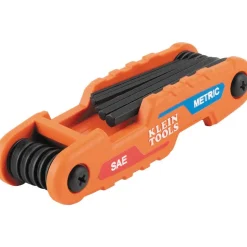 Klein Compact Folding Hex Key Set, 25-Key, SAE, Metric, TORX Sizes, 3-Piece 70543