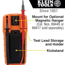 Klein Digital Multimeter, TRMS Auto-Ranging, 600V, Temp MM420
