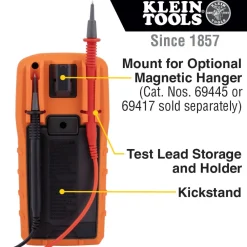 Klein Digital Multimeter, TRMS Auto-Ranging, 1000V, Temp, Low Impedance MM720