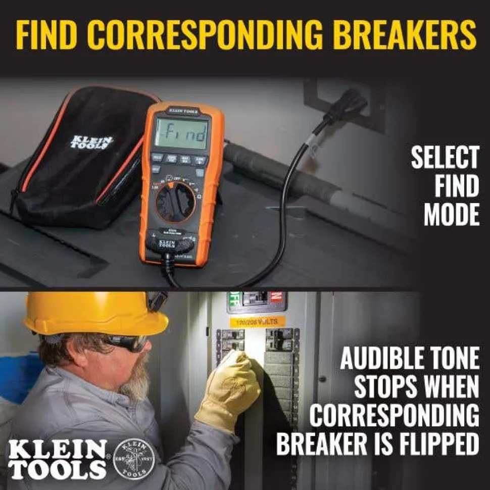 Klein Digital Multi-Tester, Multimeter w/ Receptacle Tester ET270