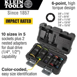 Klein Flip Impact Socket Set, 7-Piece 66070