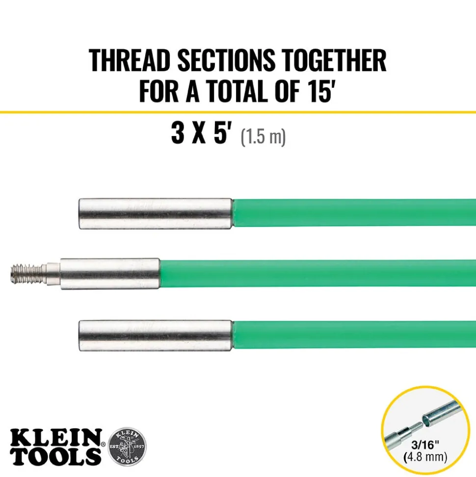 Klein Hi-Flex Glow Rod, 15-Foot 50159