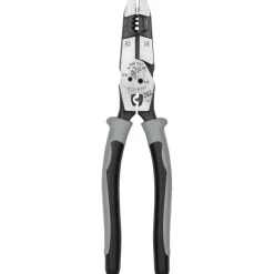 Klein Hybrid Pliers with Crimper, Fish Tape Puller and Wire Stripper J2159CRTP