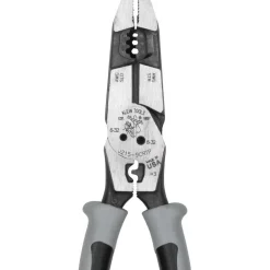 Klein Hybrid Pliers with Crimper, Fish Tape Puller and Wire Stripper J2159CRTP