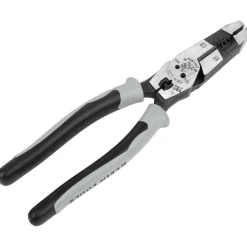 Klein Hybrid Pliers with Crimper, Fish Tape Puller and Wire Stripper J2159CRTP
