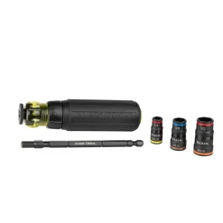 Klein 7-in-1 Impact Rated Flip Socket Set w/ Ratcheting Handle 32910RCHT