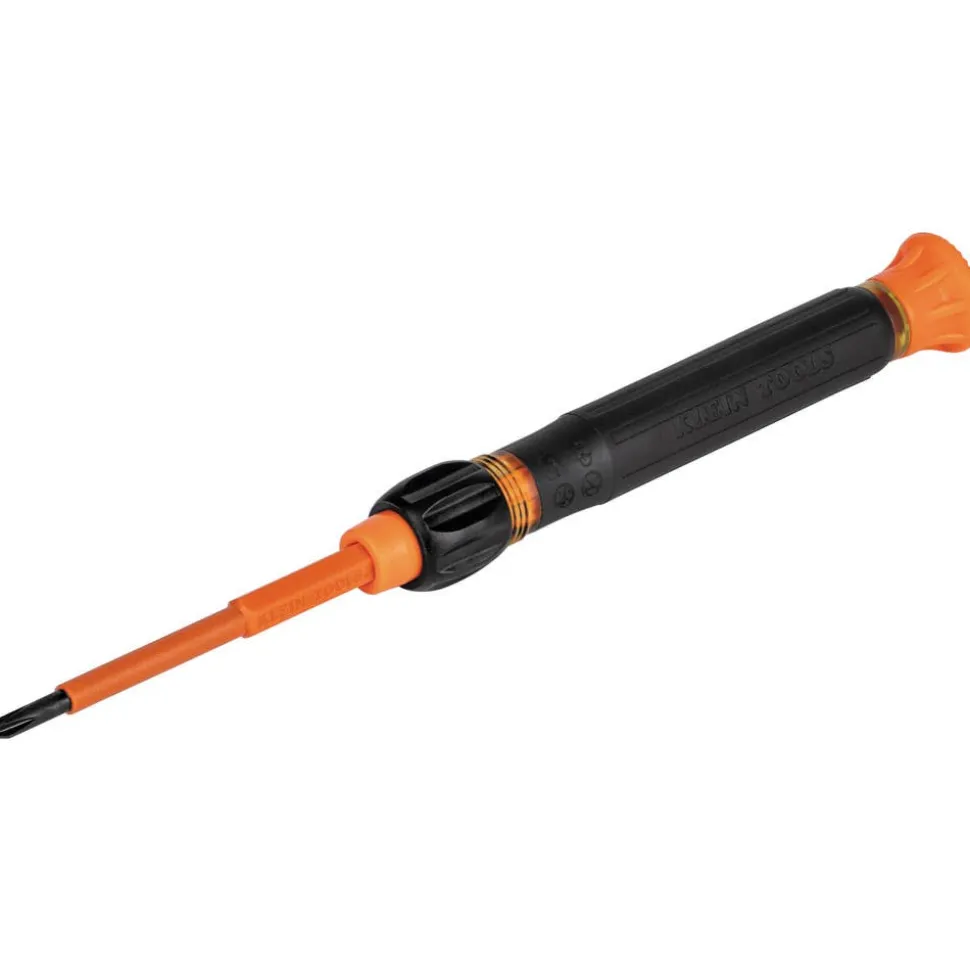 Klein 2-in-1 Insulated Electronics Screwdriver, Phillips, Slotted Bits 32581INS