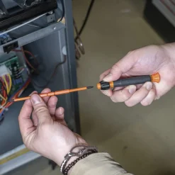 Klein 2-in-1 Insulated Electronics Screwdriver, Phillips, Slotted Bits 32581INS