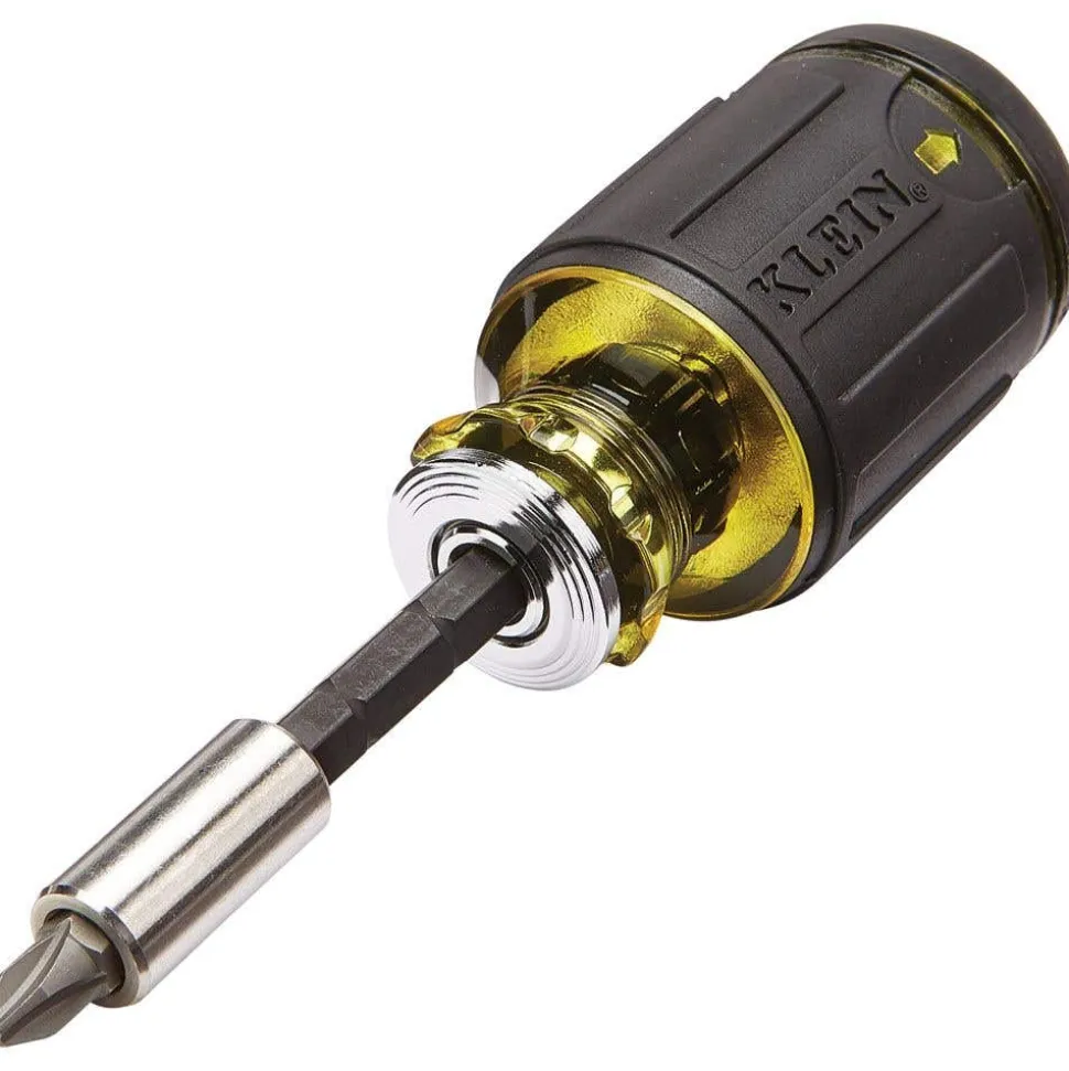 Klein 8-in-1 Multi-Bit Adjustable Length Stubby Screwdriver 32308
