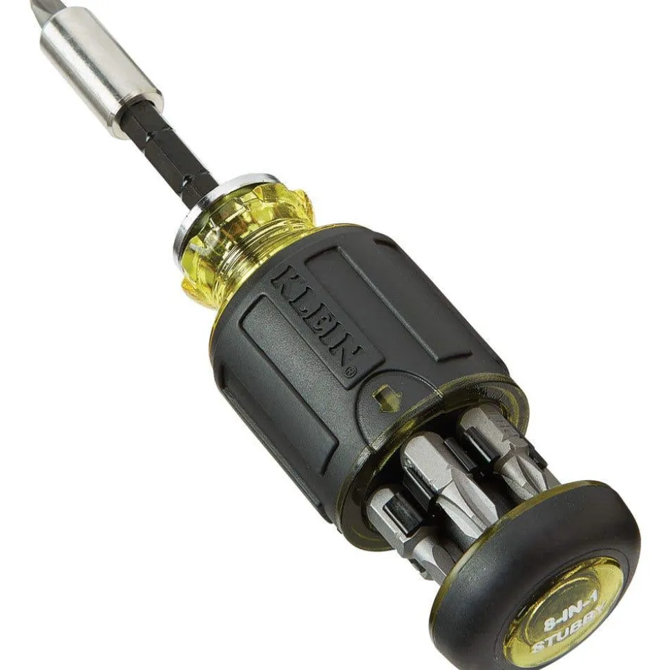 Klein 8-in-1 Multi-Bit Adjustable Length Stubby Screwdriver 32308