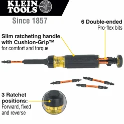 Klein 13-in-1 Ratcheting Impact Rated Screwdriver 32313HD