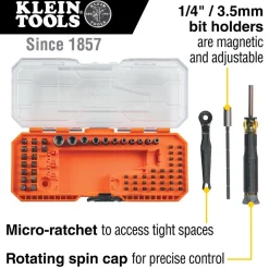 Klein Precision Ratchet and Driver System, 64-Piece 32787