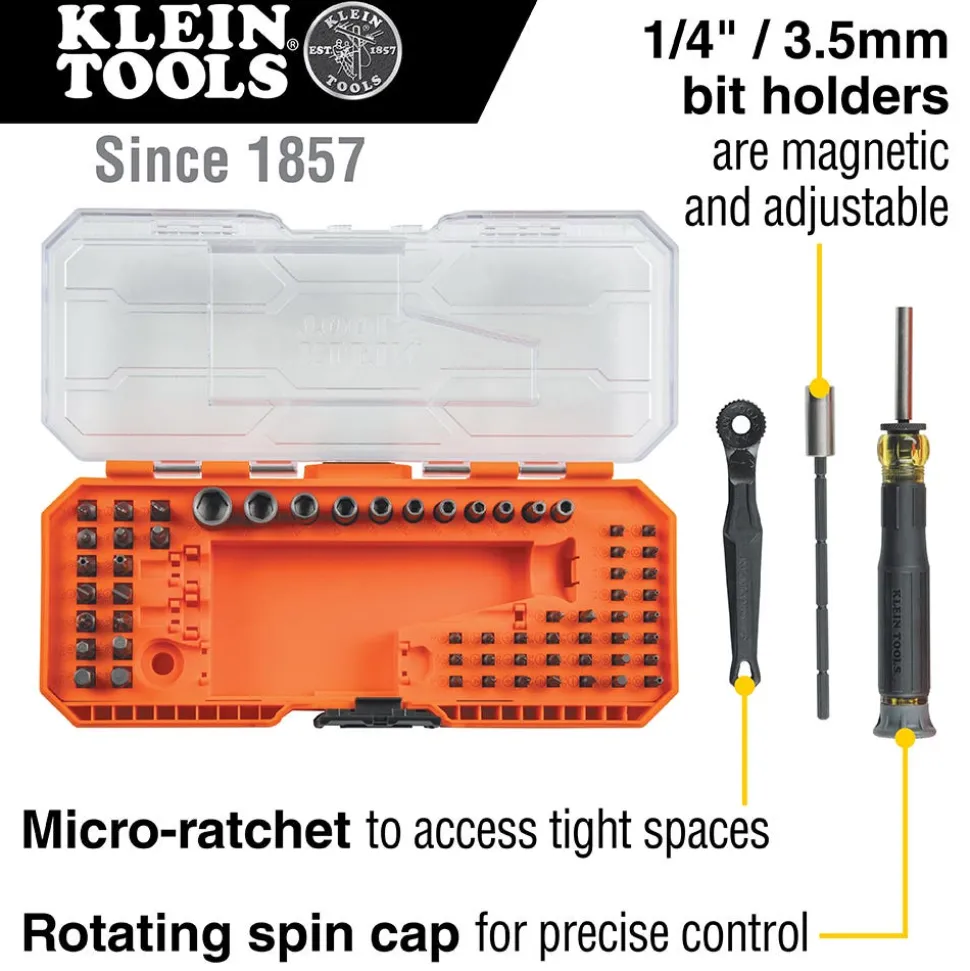Klein Precision Ratchet and Driver System, 64-Piece 32787
