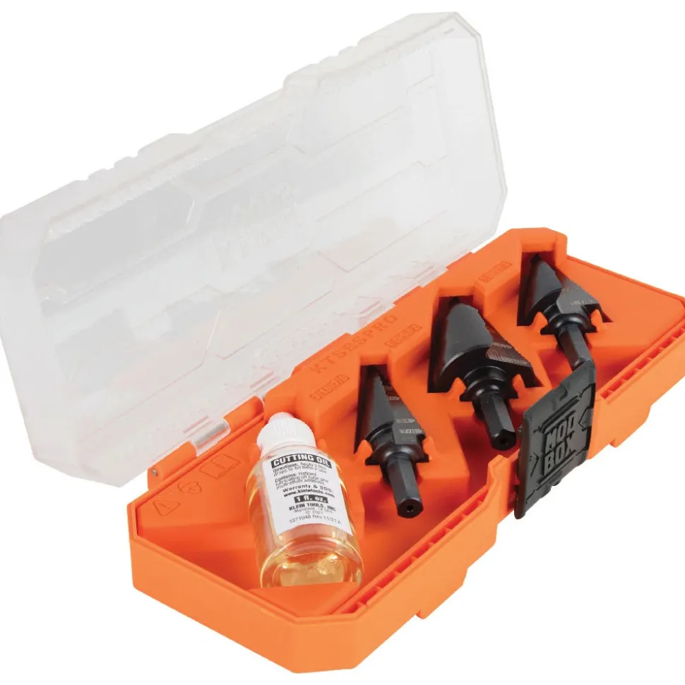 Klein Premium Electrician's 3/8-Inch Hex Step Bit Set, 3 Piece KTSBSPRO