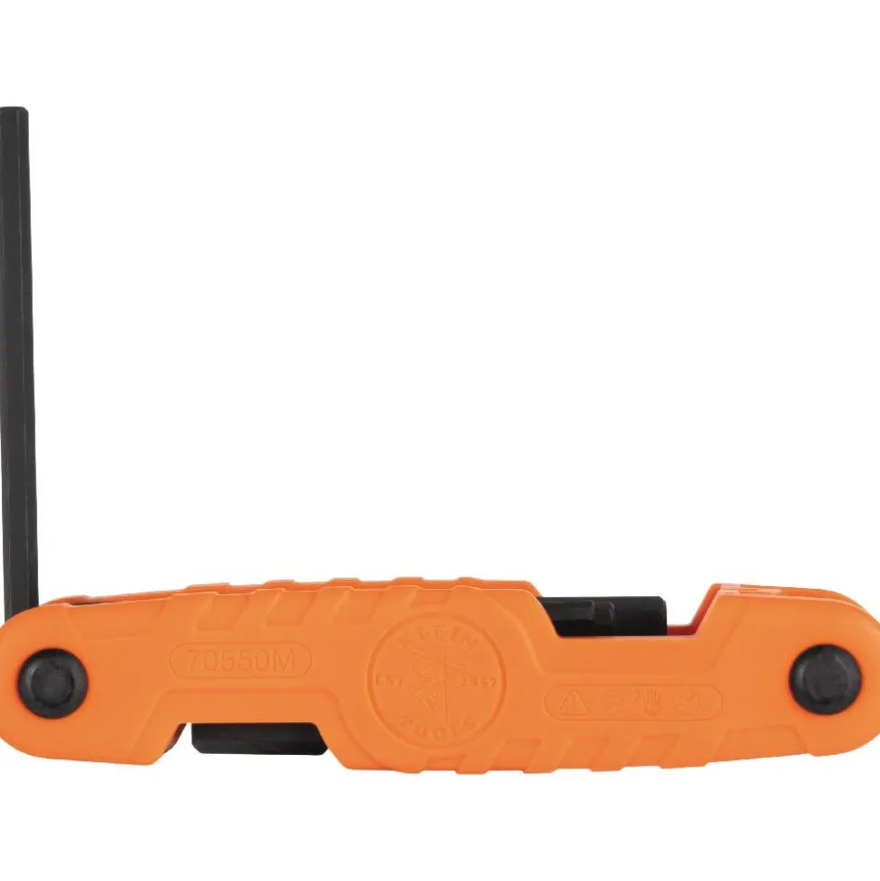 Klein Pro Folding Hex Key Set, 10-Key, Metric Sizes 70550M
