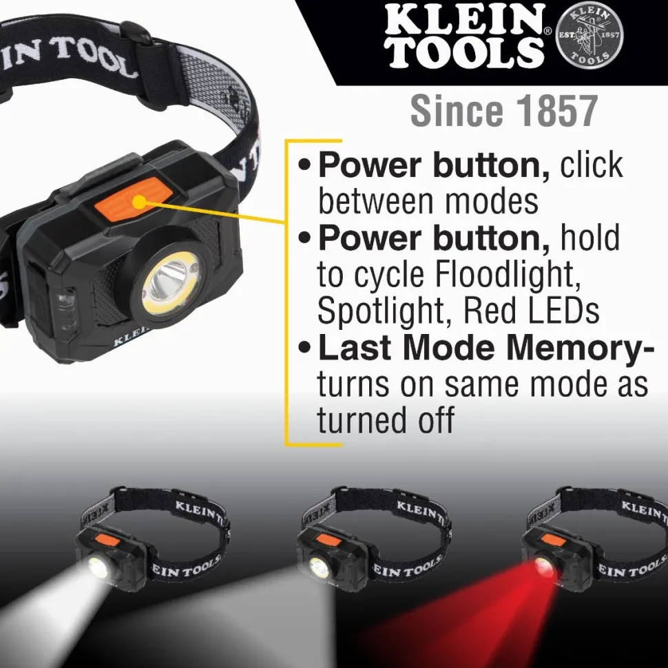 Klein Rechargeable 2-Color LED Headlamp 800 Lumens 56414