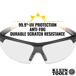 Klein Standard Safety Glasses, Clear Lens 60159