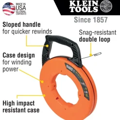 Klein Steel Fish Tape, 1/8