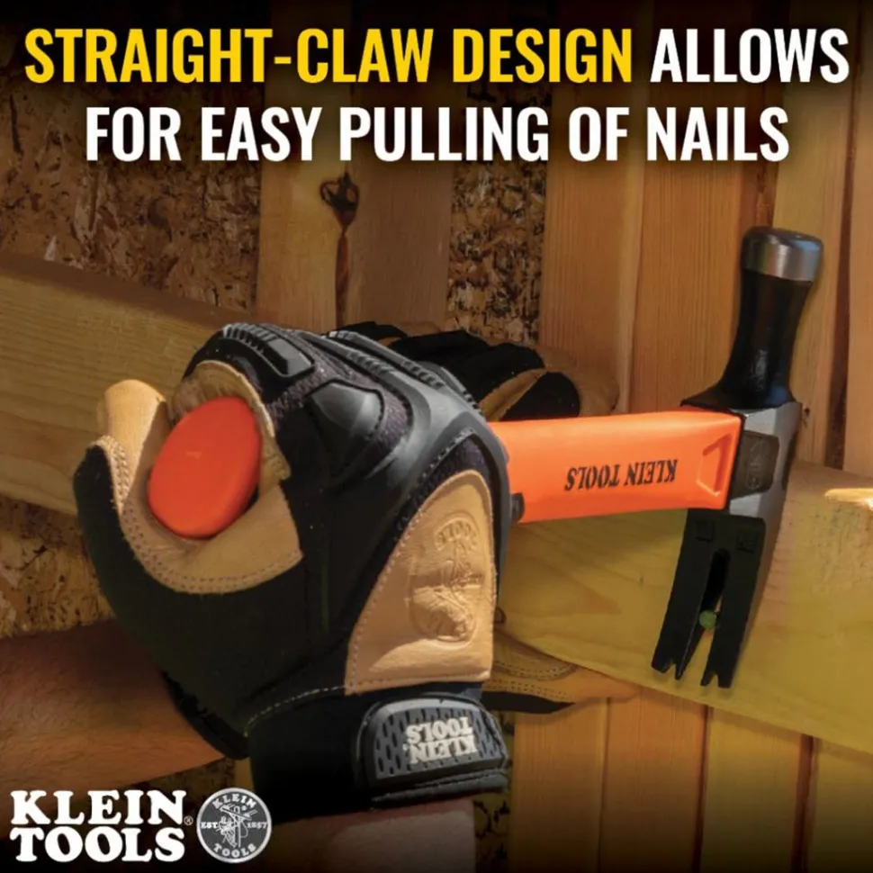 Klein Straight-Claw Hammer, 16-Ounce, 13-Inch H80816