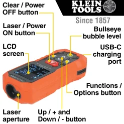 Klein Tools 200 Foot Laser Distance Measure 93LDM200