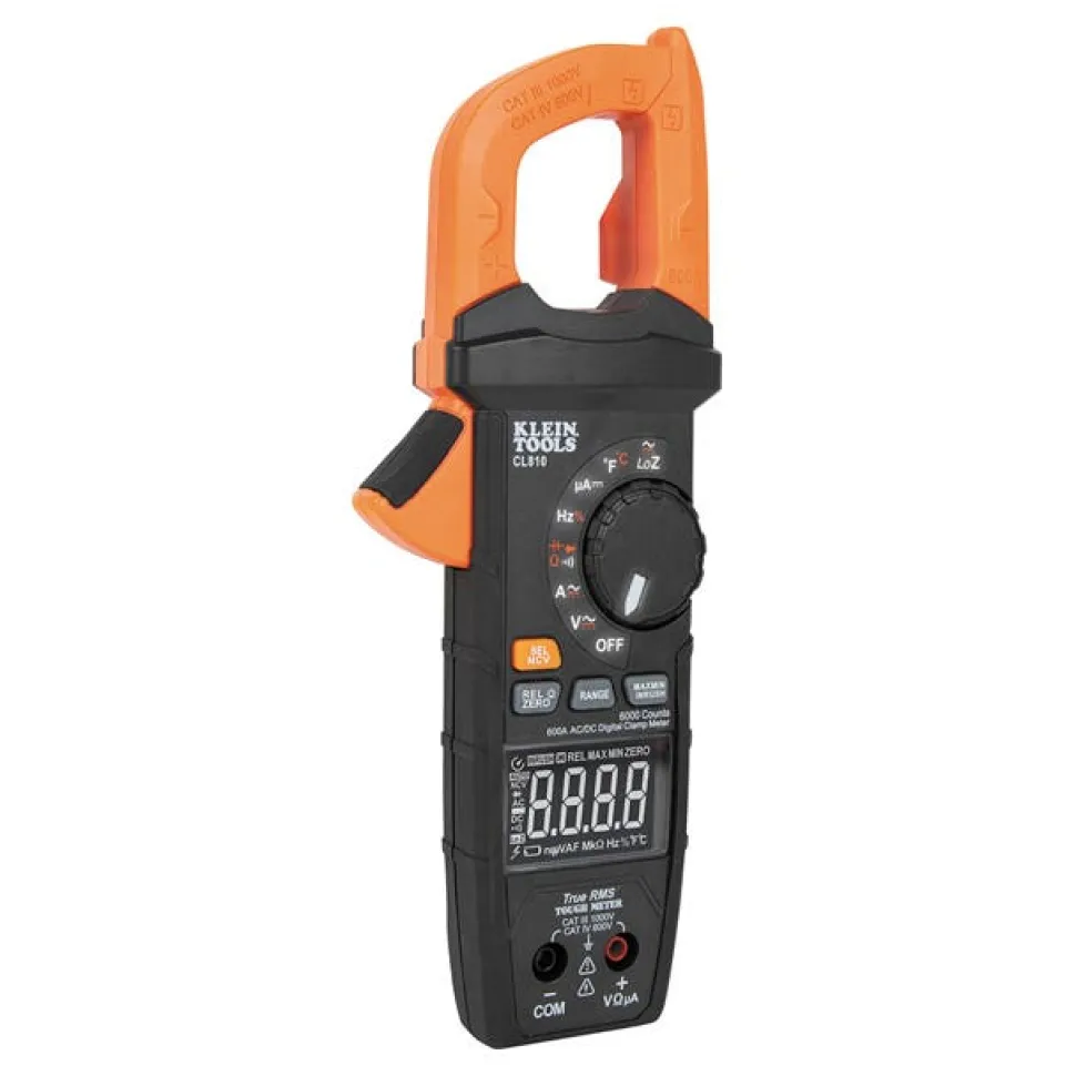 Klein Tools 600A AC/DC Auto-Ranging Digital Pro Clamp Meter with Worklight CL810