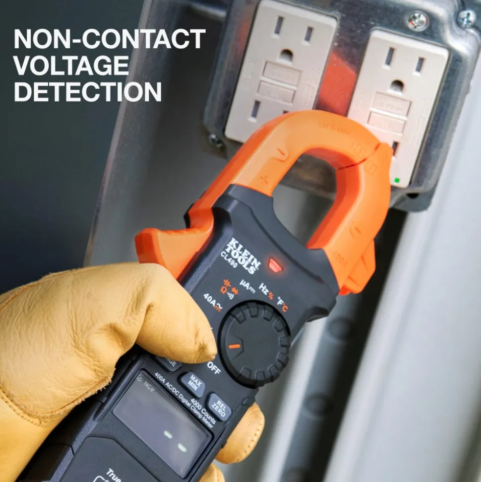 Klein Tools 400A AC/DC Dual-Display Auto-Ranging Digital Clamp Meter CL490