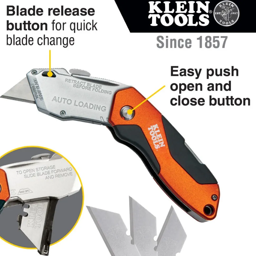 Klein Tools Auto-Loading Folding Utility Knife 44130