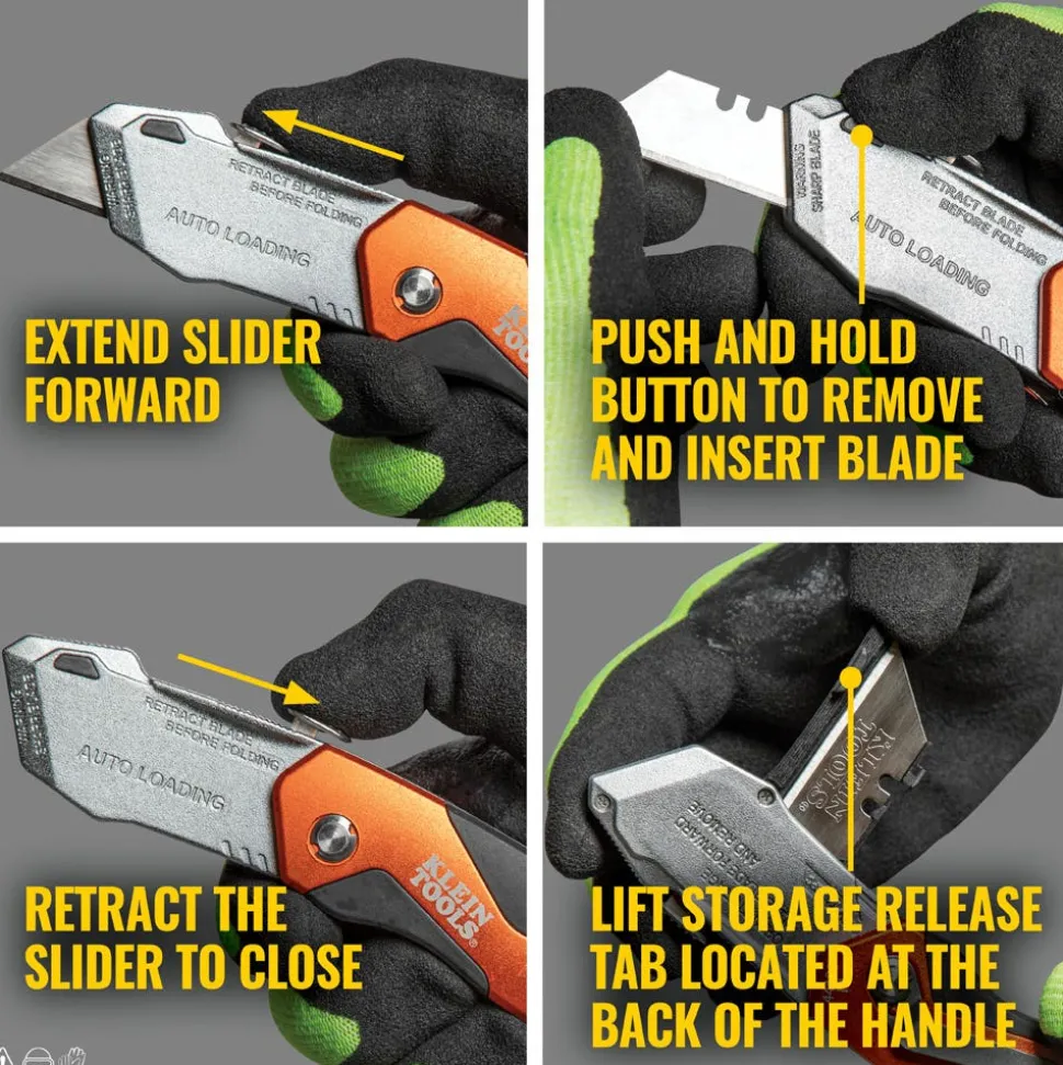 Klein Tools Auto-Loading Folding Utility Knife 44130