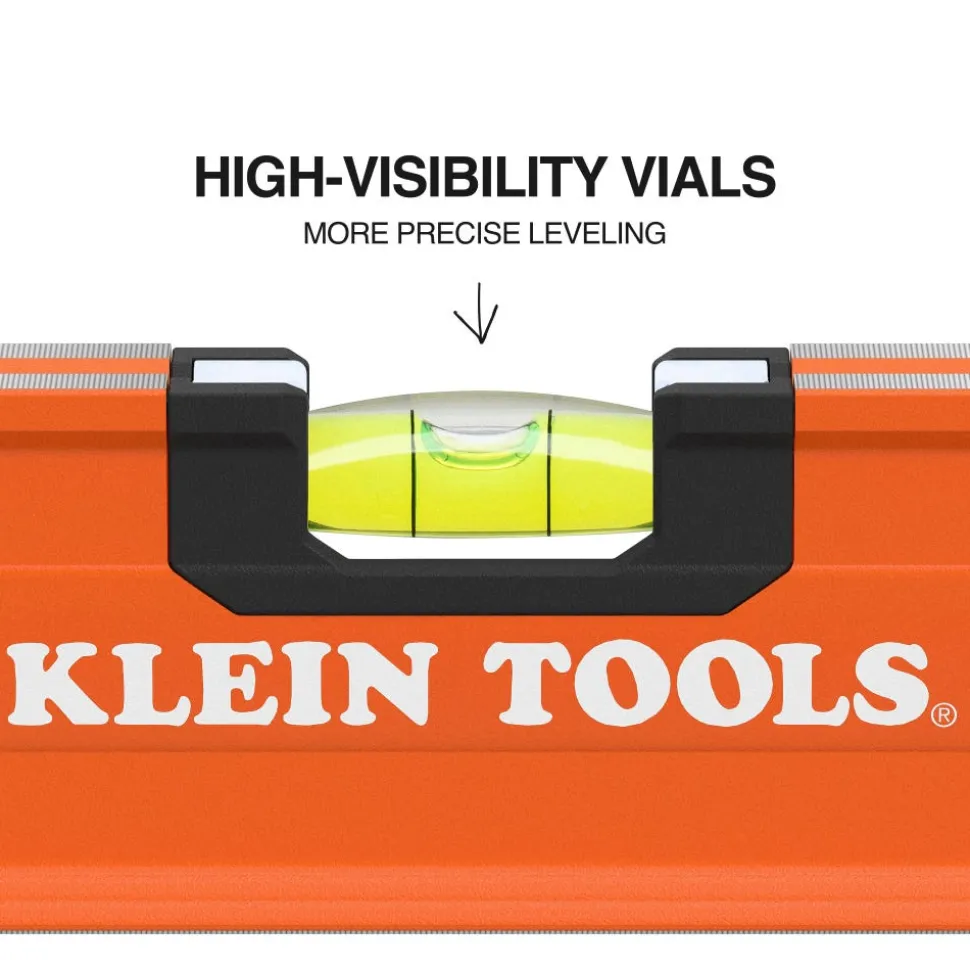 Klein Tools Box Beam Level, 3 Vial, 24" 93524