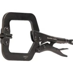Klein Tools C-Clamp Locking Pliers With Swivel Jaws, 9" 38621