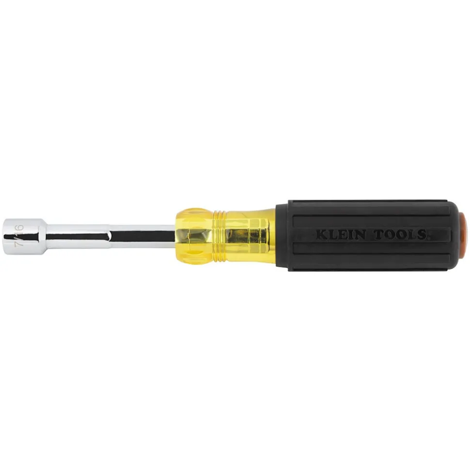 Klein Tools Color-Coded Hollow-Shaft Heavy-Duty Nut Driver, 7/16" 654716