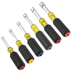 Klein Tools Color-Coded Magnetic Hollow-Shaft Heavy-Duty Nut Driver Set, 6-Piece 65456MAG