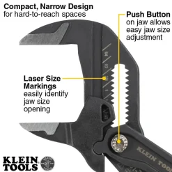 Klein Tools Compact Plier Wrench, 12" D53112