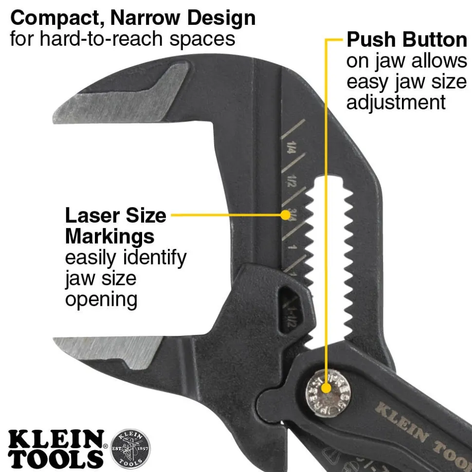 Klein Tools Compact Plier Wrench Set, 2-Piece D53102KIT