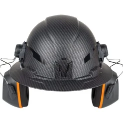 Klein Tools Hard Hat Earmuffs, Full Brim Style 60502