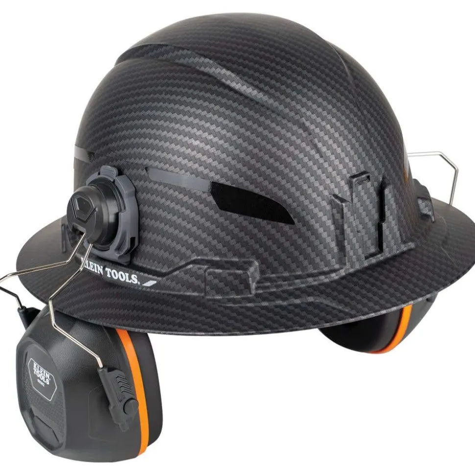 Klein Tools Hard Hat Earmuffs, Full Brim Style 60502