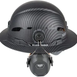 Klein Tools Hard Hat Earmuffs, Full Brim Style 60502