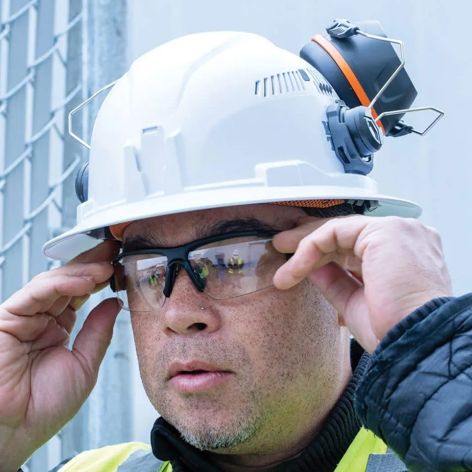 Klein Tools Hard Hat Earmuffs, Full Brim Style 60502