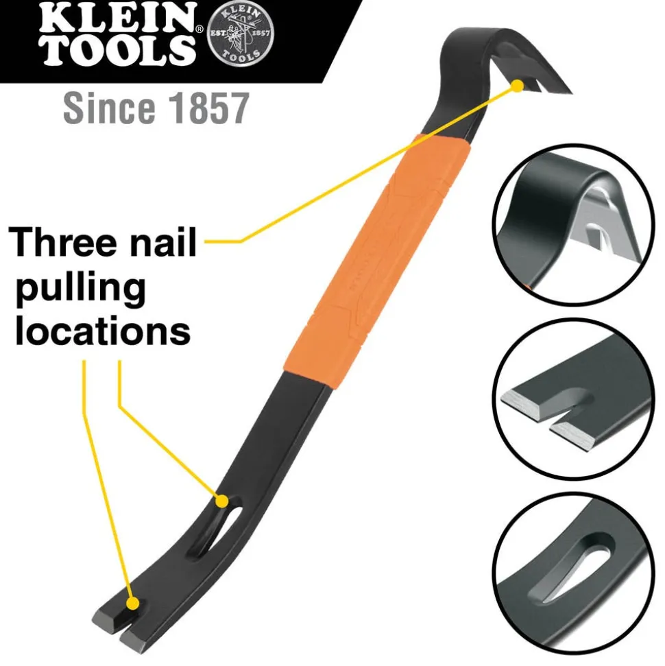Klein Tools Heavy Duty Pry Bar Crowbar, 15-Inch 66094