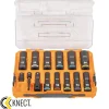 Klein Tools KNECT™ 1/2" Drive Deep Well Impact Socket Set, Metric, 14-Piece 65111IMPCTM