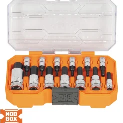 Klein Tools Knurled Hex Bit Socket Set, Metric, 13-Piece 65213HEXM