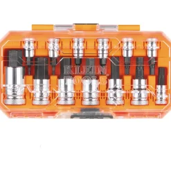 Klein Tools Knurled Hex Bit Socket Set, Metric, 13-Piece 65213HEXM